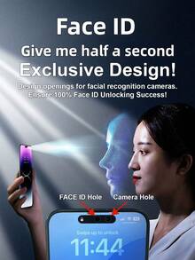 Bộ 2 miếng dán màn hình chống nhìn trộm, mờ, phủ toàn màn hình, cảm ứng mượt mà, chống bám vân tay, chống chói, dễ dàng lắp đặt, tương thích với dòng 17 Pro Max/17 Pro/17 Air/17/16E/16 Pro Max/16 Pro/16 Plus/16/15 Pro Max/14 Pro Max/13 Mini/12/11/XS MAX/XR/8+/7 Plus - màu đen - Xem 4