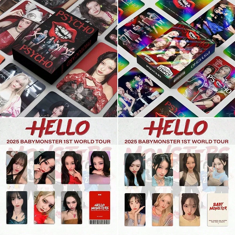 KATSEYE BABYMONSTE BM EYEKON Kpop 6pcs Collectible Photo Cards Set - Fanmade Scrapbook Kit, K-Pop Birthday Gift For BLINKs | Trading Cards With Display Box, Bookmark Set, Collection Card Valentine's Day Gift Small Gift Popular Group Support Card, Collection Small Card, New Collection Greeting Card, Card Display Collection, Popular Music Peripheral, Box Set Decoration Small Card,Kpop - Multicolor - View 1