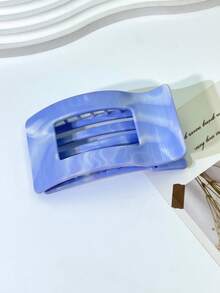 1pc/3pcs/6pcs Geometric Pattern Casual ABS Plastic 2026 New Square Hair Claw Clips, Sweet Hairpin For Beach, Travel, Party, Vacation, Back To School Season - Multicolor - View 11