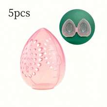 1/2 st sminksvampmixer, hållare för sminksvampar, torklåda för sminksvampar med genomskinlig ram, lämplig för semester, strand, badrum, sovrum, stor kapacitet - Multifärgad - Visa 13