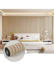 1pc 15.7in X 118in/13 Sq Ft Thick Vinyl Wood Grain Peel And Stick Wallpaper, Waterproof Self-Adhesive Striped Tile Rolls For Kitchen, Living Room, Office And Bedroom (Gray And Brown) Wall Art Decor, Home Decor, Living Room Wallpaper, Wall Stickers, Party Decor, Bedroom Office Decor, Bathroom Decor, Room Decor - Multicolor - View 14