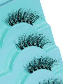 MAANGE 14 Pairs Half-Eyes Eyelashes False Lashes Fake Eyelashes - Mink Lashes Fluff 14 Pairs 6D Mink Lashes Wispy Faux Mink Eyelashes Lashes Natural Look Eye Lashes Long Lashes Pack Reusable Eyelashes,Eyelashes, False Eyelashes, Strip-Shaped Eyelashes - Black - View 8