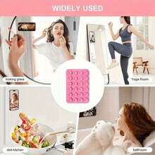 5 unidades de capas traseiras quadradas de silicone com ventosas para celular, 24 unidades de ventosas grandes de silicone para celular - Multicolorido - Ver 5