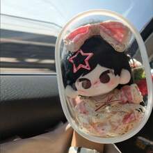 13厘米棉质娃娃收纳防尘袋，透明PVC加厚娃娃便携袋，适合户外使用 - 轻便耐用，透明乙烯基保护袋，适用于旅行、露营和宿舍收纳，防尘防潮，透气棉质内衬，易于清洁，保持小型娃娃完好如新，小巧便携，适合收藏级迷你娃娃，是送给爱好者和展示的理想礼物，视野清晰，用途广泛，适用于家庭、汽车或户外探险，可直接放置于货架上。 - 白色透明 - 查看 4