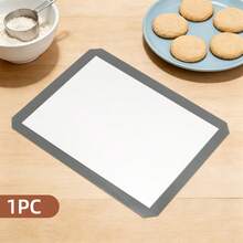 1/2 Piece Silicone Baking Mat, Non-Stick Baking Liner, Oven Liner, Reusable Silicone Baking Mat For Macarons, Pizza, Cookies, Cakes, Breads, Tarts, Easy To Clean, Suitable For Oven Or Microwave, For Home DIY Baking, School Seasons, Home Baking Events, Birthday Parties, Holidays, Baking Accessories, Kitchen Utensils - - - View 10
