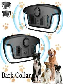 Disuasor de ladridos ultrasónico con niveles de sonido ajustables activado por sonido para entrenamiento de gatos y perros - Negro - Ver 2