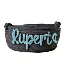 1个个性化字母手工编织篮，星星、太阳、月亮图案，复活节日期，家居收纳篮，派对礼品篮，装饰礼品，复活节礼物，梳妆台美学 - 彩色 - 查看 59