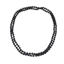 1pc Fashionable & Elegant Bohemian Style Double-Layer Versatile Casual Long Sweater Chain Necklace For Women, Valentine's Day Gift - Black - View 4