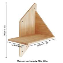 1pc Wall-Mounted Cat Ladder Cat Perch, Wooden Cat Wall Shelf For Playing, Climbing And Jumping, Cat Wall Furniture, Max Load 12kg (26lb) - Multicolor - View 18