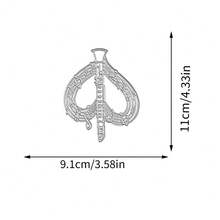 Creative Clarinet Dies, DIY Scrapbooking Album And Embossing Stencil, Greeting Card Making Tool, Card Paper Cutting Crafts ,Gift Card Making Template Die Cuts. - Silver - View 9