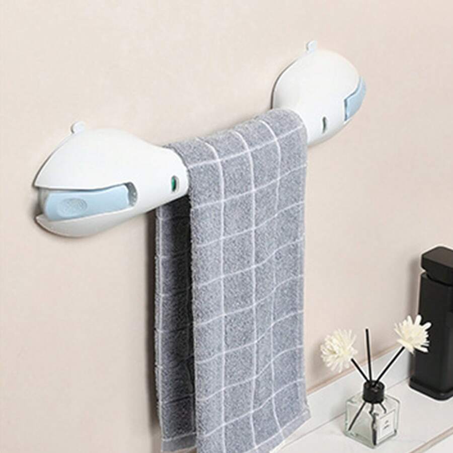 Bathroom Suction Handrail Non-Slip Grab Bar Wall-Mounted Glass Door Handle Elderly Safety Assistive Device - White - View 1