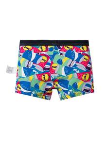 4pcs/Pack Teen Boys' Simple Stylish Graffiti Printed Boxer Briefs - Multicolor - View 5