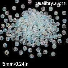 20 piezas de cuentas de vidrio con brillo de colores para hacer manualidades de joyería DIY, suministros de artesanía, regalos de , decoración del hogar, pequeños accesorios - Hazlo tú mismo - Ver 16