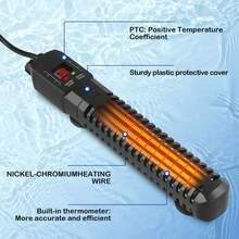 Aquarium Heater, 500W Fish Tank Heater With External Temperature Controller, Submersible Fish Tank Heaters With LED Digital Display, Overheat Protection & Auto-Off, For Fishtank Up To 250L - UK Plug(220-240V) - View 4