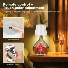 (White-1pc)Wireless Bottle Lamp RGB LED Bottle Light With Remote Dimmable Desk Lamp Night Lamp,Valentine's Day Gifts - 酒瓶燈-白1pc - 查看 4