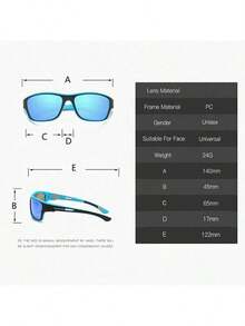 1 Pair Fashion Sports Fashion Glasses With Detachable Sports Strap, Suitable For Cycling, Running, Fishing, Hiking, Skiing, Motorcycling, Driving, Trekking, Camping And Other Outdoor Activities. High-End Designer Brand Sports Fashion Fashion Glasses, Retro Stylish Design, Available In Blue, Green, Orange Colors. (Note: Eyeglass Case Not Included) - Blue - View 7