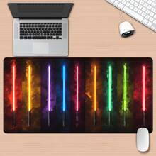 1pc Colorful Lightsabers Pattern HD Printed Pad For Desk, Multi Functional XXL Mousepad, Keyboard Gaming Mouse Mats, Office Computer PC Gamer Desk Mat.Gifts For Family Friends - Như hình minh họa. - Xem 6