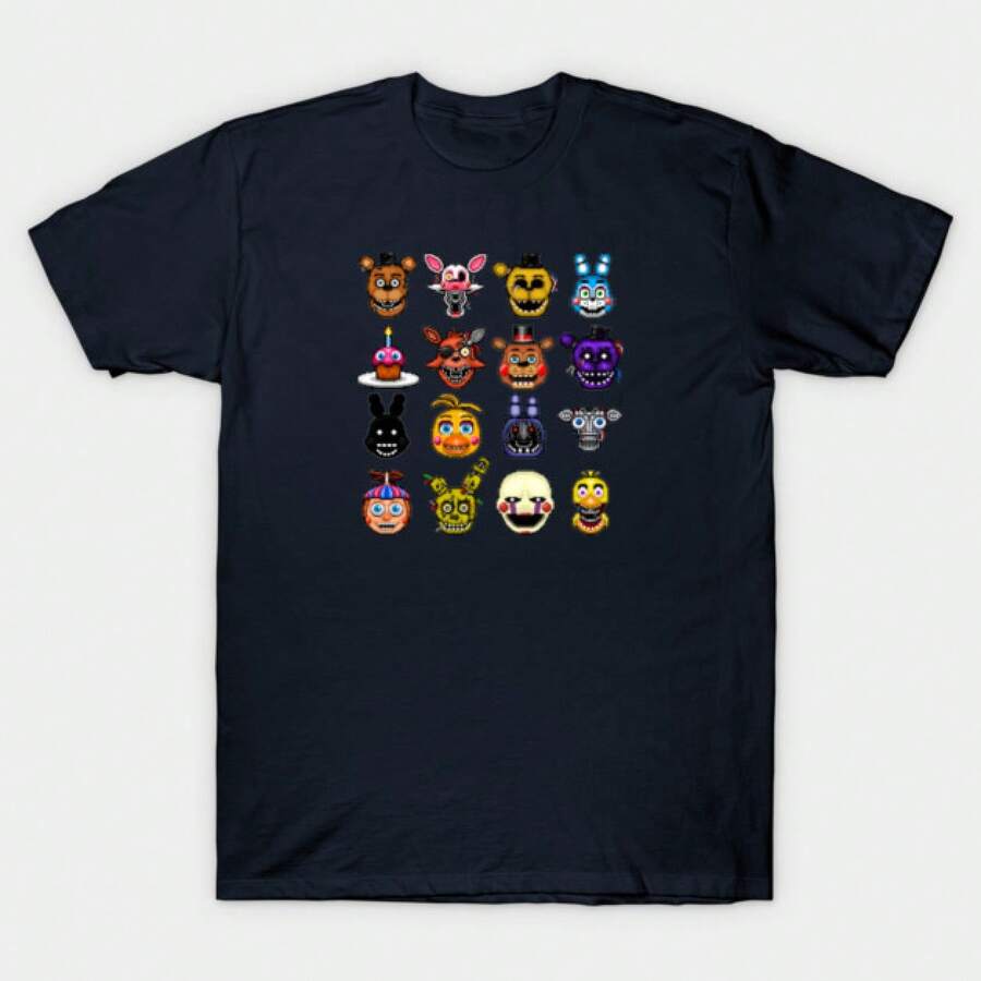 Camiseta gráfica casual de anime para niños y niñas, guerreros k pop, , ropa de niña, bt21, skz, colección de arte pixelado de 's - Fnaf - Camiseta de moda vanguardista, anime estético, cuello redondo cómodo, ropa para niños adecuada para el día de San Valentín de primavera, regalos de fiesta de Año Nuevo y regalos imprescindibles para el inicio de la temporada escolar, camiseta unisex, adecuada para fiestas y uso diario. - Negro - Ver 1
