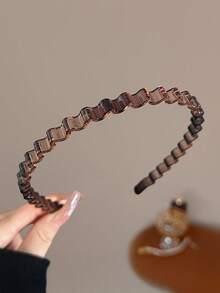 4条/3条/2条/1条装 女士简约黑色、焦糖色、豹纹防滑锯齿塑料发箍，时尚百搭优雅极简发饰，适合日常、休闲、派对、通勤、度假、发型设计、洗脸化妆、搭配服装，发箍、发圈、锯齿发箍、发带、发箍 - 彩色 - 查看 10