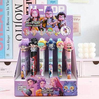 1/2/3/4/5/6pcs K-Pop Idol Group Signature Pens, Student Ballpoint Pens, Twist Pens, Writing Pens, Click Blue Pens, Student Stationery, Writing Tools, Student Gifts, School & Office Supplies