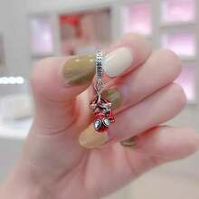 Spider Beaded Cute Cartoon Pendant Necklace, Heart Reactor Beaded Jewelry Gift, Birthday/Valentine's Day Gift - Multicolor - View 8