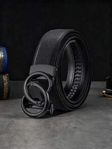 男士合金自动扣皮带 - 轻盈奢华时尚高端商务皮带，47英寸，牛仔皮带。适合派对聚会和办公室通勤，经久耐用 - 是节假日和周年纪念日送给男友和父亲的完美之选。 - 彩色 - 查看 2