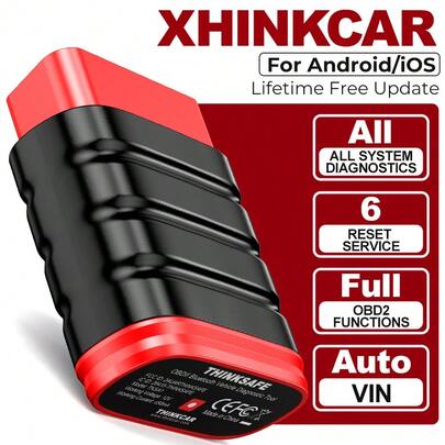 Thinkcar Thinksafe OBD2 蓝牙扫描仪，支持 iOS 和安卓系统，双向诊断工具，全系统汽车诊断工具，读取和清除故障码，OBD2 扫描仪支持 6 项保养重置，包括机油、SAS、TPMS、EPB、ABS 和节气门体，终身免费更新