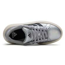 Adidas 女士休闲鞋 GRAND COURT PLATFORM，舒适日常休闲户外运动休闲鞋 IH9110 - 金屬銀/一號黑/奇妙白 - 查看 4