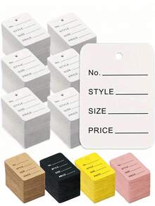 50/200/500pcs Handwritten Price Tags, Suitable For Clothing, Shoes, Hats, Jewelry Price Tag Cards - Multicolor - View 12