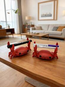 1pc Baby Room Cartoon Decor Crab / Creative Pen Holder / Phone Stand / Desktop Pen Holder Ornament / Car Ornament Crab Shaped Lightweight And Portable / Drop-Resistant And Wear-Resistant / Rounded Corners - Crab Ornament - View 3