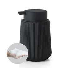 1pc Striped Foam Soap Dispenser, Luxury Style Bathroom Kitchen Pump Bottle, Refillable - one-size - View 2