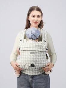 Adjustable Baby Carrier With Rotary Knob, Front & Back Carry, Lightweight & Breathable, Hands-Free, Suitable For All Seasons - Khaki - View 6