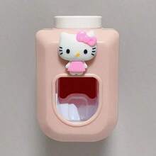 Sanrio Cartoon Cute Wall-Mounted Fully Automatic Single Toothpaste Dispenser Set, Adorable Toothpaste Dispenser, Toothpaste Squeezer, Perfect Gift For Valentine's Day, Thoughtful Gift - Pink - View 7