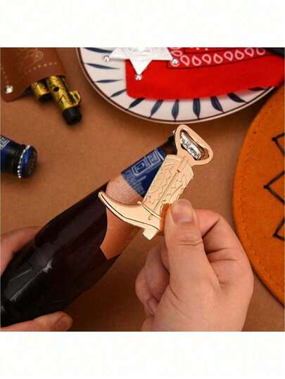 1/3/5pcs Gold Metal Boot Shaped Bottle Opener, Creative Bar Tool Suitable For Holidays, Weddings, Parties, Beer & Soda Bottle Opener, Household Kitchen Tool & Essential Home Goods, Valentine's Day Gift