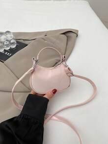 Mini Handbag New Korean Style Bow Girl's Handheld Bag, Fashion Sweet Elegant Shoulder Crossbody Bag - Pink - View 10