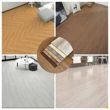  10 Pcs 15x40cm Wood Grain PVC Floor Tiles, Self-Adhesive Wear-Resistant Flooring, Suitable For Bedroom And Home Decoration - Multicolor - View 8