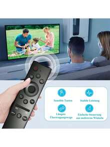 Control remoto para Sam Smart TV, compatible con el modelo BN59-01259B, para televisores Sam QLED, UHD, SUHD, HDR, LCD, LED, HDTV, Marco Curvo, 4K, 8K, 3D y Smart TVs - Negro - Ver 3