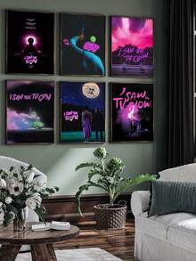 1 tấm áp phích phim huỳnh quang không khung, áp phích phim kinh điển, vật sưu tầm dành cho người yêu phim, thích hợp trang trí phòng khách, phòng ngủ, phòng tắm, văn phòng và các không gian nhà khác. - Nhiều màu - Xem 1