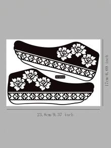 2 Sheets Of Foot Tattoo Templates - Complex Flower And Decorative Hollow Designs, Reusable Foot And Ankle Body Art Templates, Compatible With Spray Guns/Cosmetics, Perfect For DIY Temporary Tattoos, Beach Days, Parties, And Festivals, Easy To Apply And Clean, Suitable For Most Foot Shapes - Black - View 11