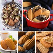 1/2pcs 6-Cavity Madeline Mousse Mold, Small Shell Chocolate Silicone Cake Mold, Chocolate Baking Tool DIY Mold - White - View 5