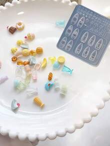 Cute Cartoon Nail Art Molds, Cake, Bread, Dessert, Cup Nail Art Molds, Food Toy Series - Clear - View 13