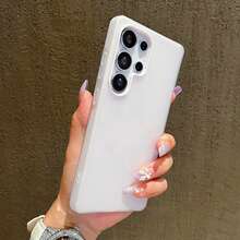 二合一哑光果冻糖果色软壳手机壳，适用于三星 Galaxy S25 Ultra、S25 FE、A17、A56、A55、A16 5G、A07、A14、A15、A26、A36、A35、A25，防震保护套；也适用于三星 Galaxy S24 Ultra、S23、S23 FE、S24 FE、S25 时尚手机保护壳 - 白色 - 查看 4