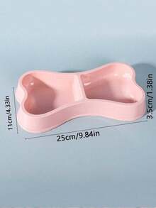 Neue multifunktionale Katzen- und Hundenäpfe im nordischen Stil, Makaron-Farbe, knochenförmige Doppelnäpfe, Kunststoffprodukte für Haustiere, Fressnapf für Katzen und Hunde, Fütterungsnapf in Bonbonfarben mit Anti-Umkipp-Design (Kunststoffprodukte in verschiedenen Chargen, beeinträchtigt Verwendung und Schönheit nicht) - 300ml - Übersicht 3