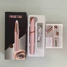 USB Rechargeable Portable Electric Eyebrow Trimmer Pen For Women, Painless Precision Hair Remover, Shaver Razor Tool For Face, Leg, Lip, Armpit, Hand (Rose Gold) - Hoa hồng vàng - Xem 8