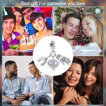 1 Piece 925 Sterling Silver Guardian Collection-Sacred Pendant, Lucky Pendant, Tarot Card Pendant, Guardian Hand Pendant, Angel Pendant, Suitable For Original Snake Chain Bracelets, Necklaces, Bracelets, Bead Strings, DIY Jewelry Making, Luxury BFF Gifts - Multicolor - View 11