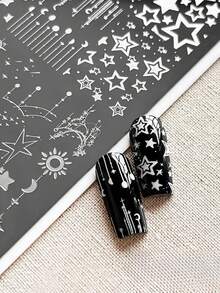 1Pc Sun Moon Star Nail Plates Stamping Set Printing Templates Nail Art Plates For DIY Print Manicure Salon Design Gift Supplies - Multicolor - View 2