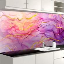 Pink Purple Gold Vein Textured Peel And Stick Wallpaper - Self-Adhesive Decorative Contact Paper For Home Decor - YBX98953 A - 查看 2