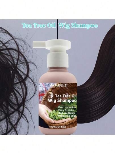 茶树油假发洗发水，深层滋润，易于解开，去除异味，保护假发，强效清洁，去除残留物，消除异味，令发丝清新轻盈。适用于所有假发质地。