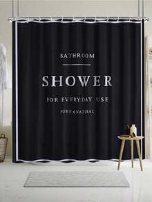 1pc City Theme Polyester Shower Curtain, Waterproof Woven, Machine Washable, Includes 12 Hooks, No Lining, Suitable For Daily Use - Multicolor - View 4