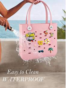 CSjihua 2026 New Extra Large Capacity Multi-Size EVA Beach Bag, Rubber Tote Bag, Travel Bag - Easy To Store, Easy To Clean, Sturdy And Durable | Perfect For Shopping, Travel, Parties And Outdoor Activities | Great For The Beach, Holiday Trips, Or As A New Year's Gift For Family - 彩色 - 查看 4